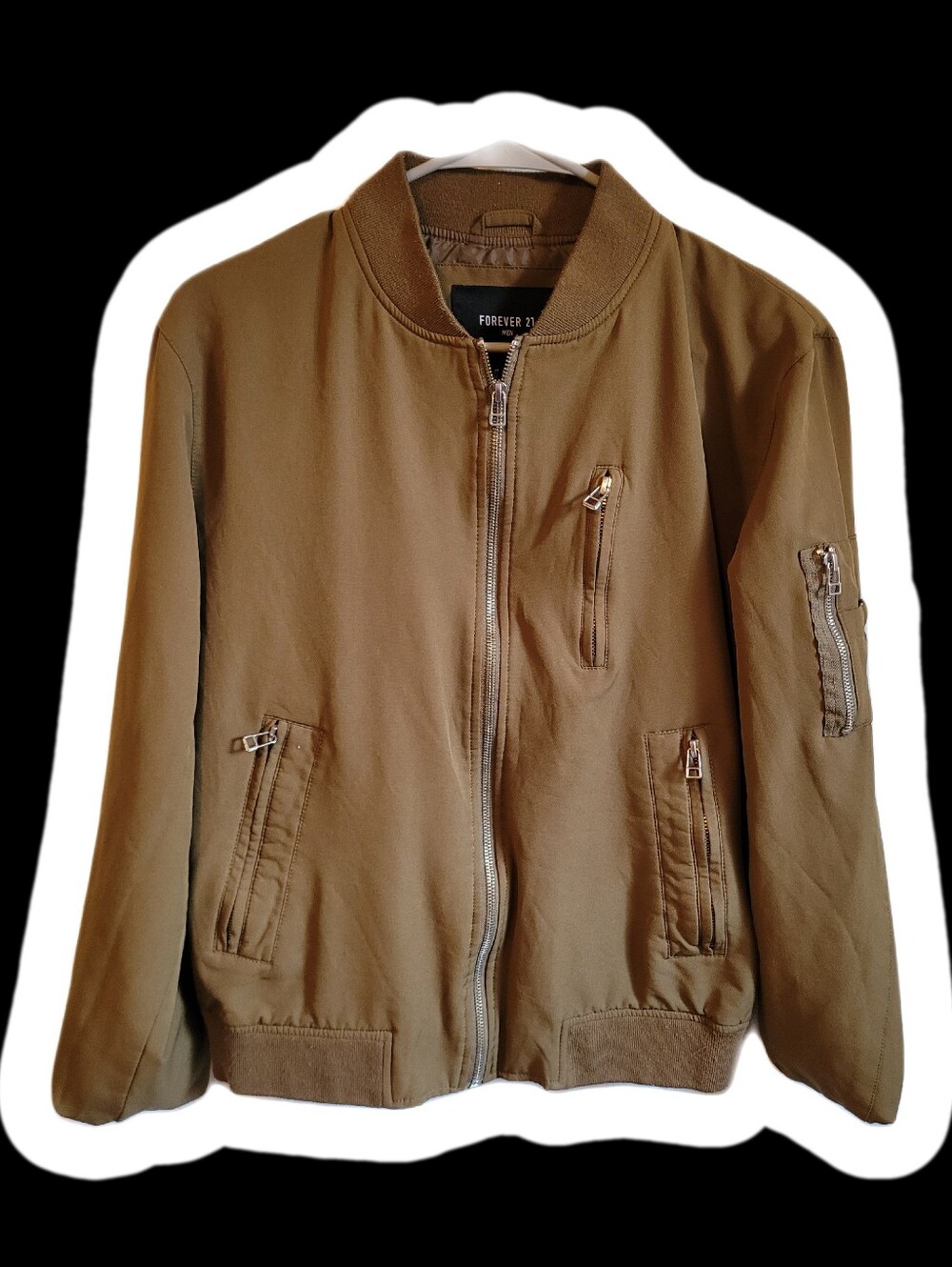 Forever 21 Men's Brown Bomber Jacket